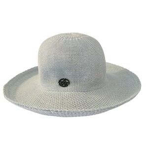 Angela & William Womens Blue Knit Wide Brim Sun Hat‎ One Size Beach Summer